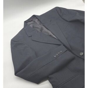 Savile Row Blue Pen Striped Blazer Men 39R Two Button Jacket Wool Made In USA